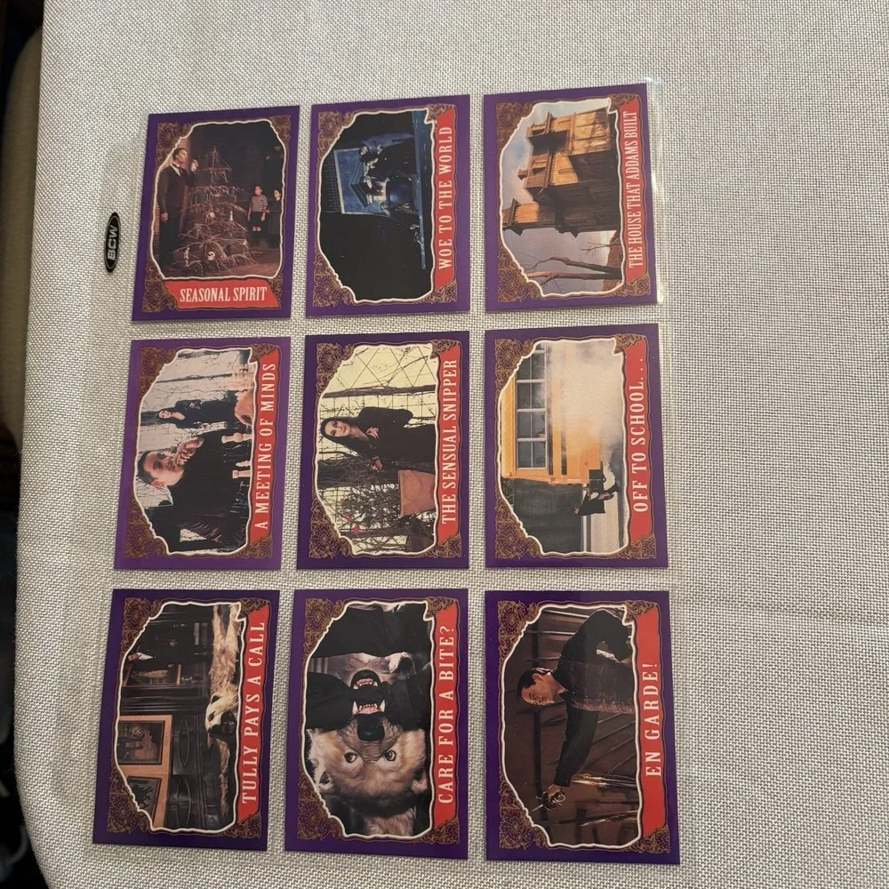The Addams Family Topps Trading‎ Card Set 99 Cards 11 Stickers Wednesday Addams
